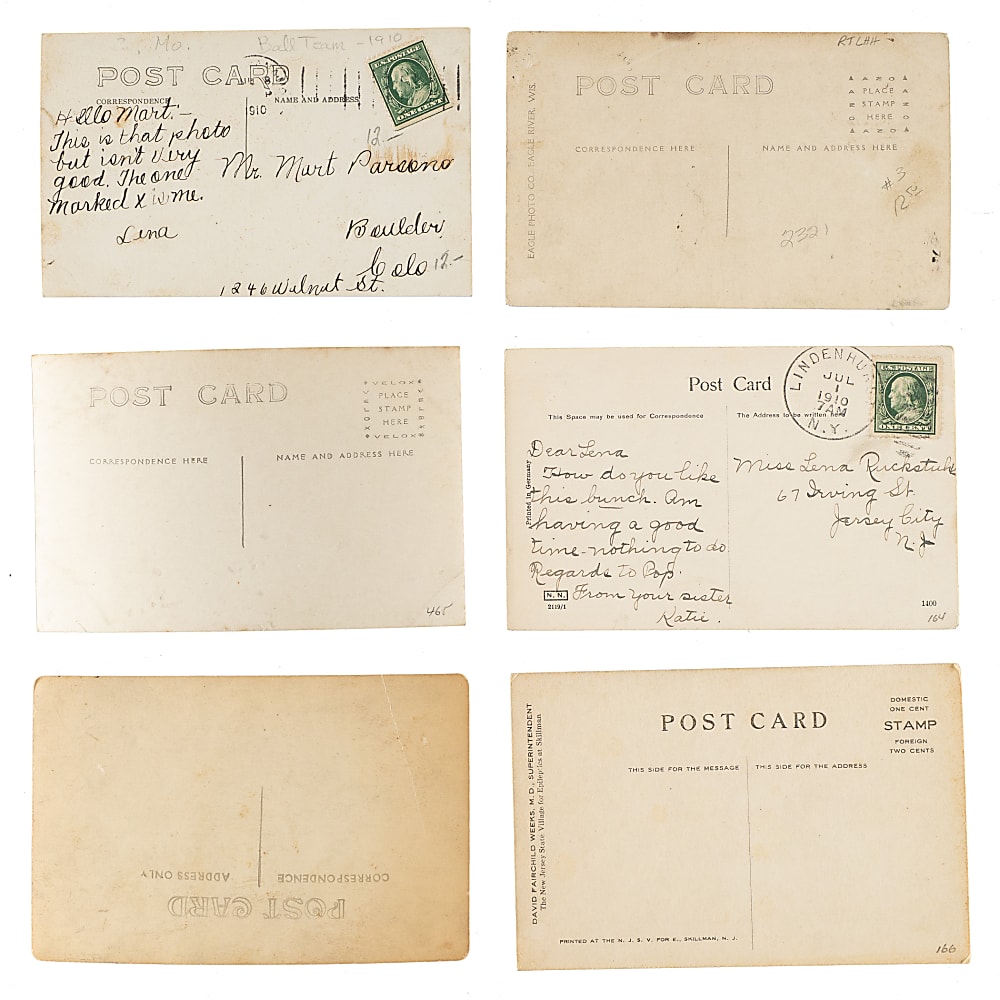 1910-Era Baseball Team Postcard Collection (20)