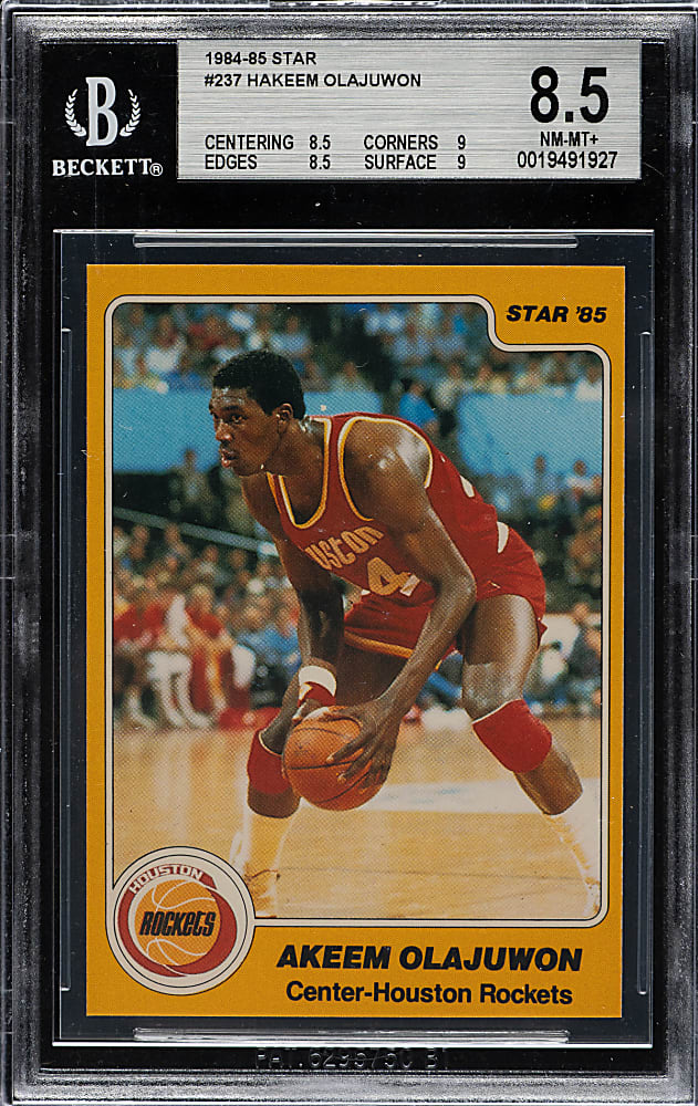1984-1985 Star Company Basketball #237 Hakeem Olajuwon BGS NM-MT+ 8.5