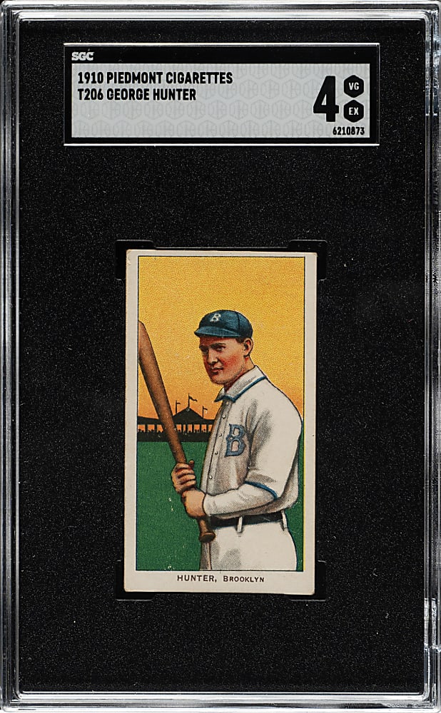 1909-1911 T206 White Border George Hunter SGC VG/EX 4