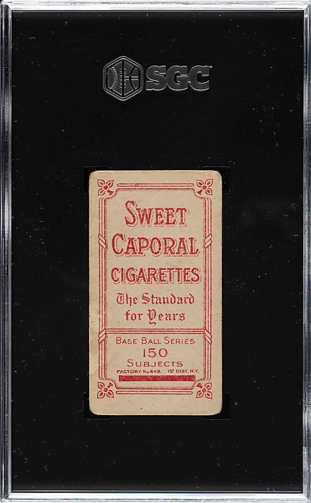 1909-1911 T206 White Border Walter Johnson Portrait SGC GOOD+ 2.5