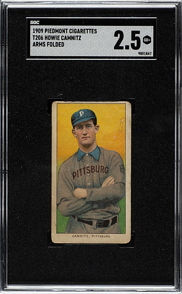 1909-1911 T206 White Border Howie Camnitz Arms Folded SGC GOOD+ 2.5