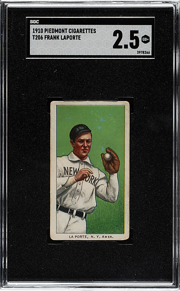 1909-1911 T206 White Border Frank LaPorte SGC GOOD+ 2.5
