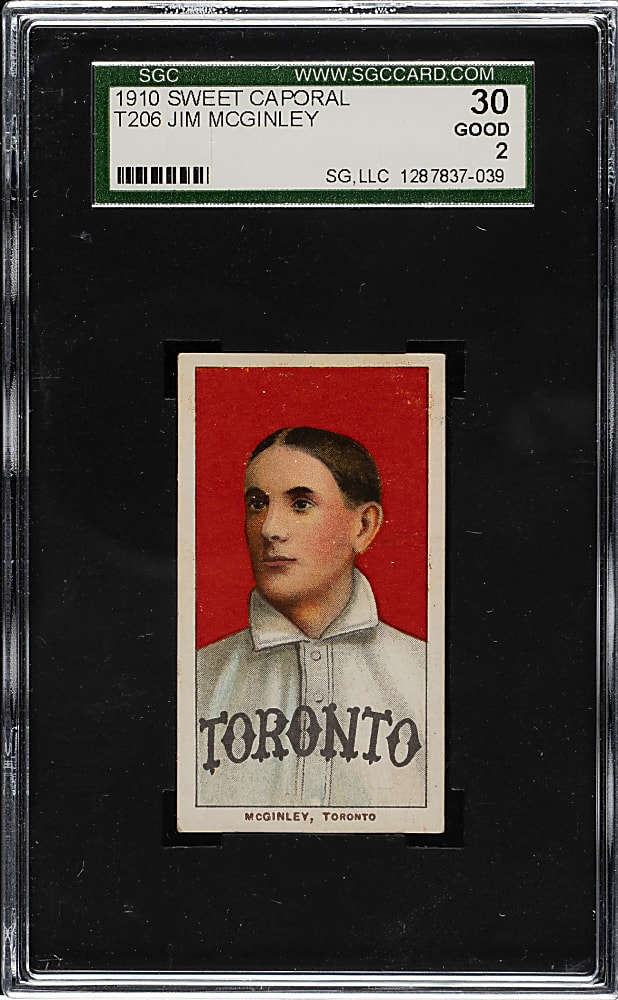 1909-1911 T206 White Border Jim McGinley SGC GOOD 30