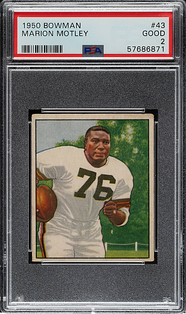1950 Bowman Football #43 Marion Motley Rookie PSA GOOD 2