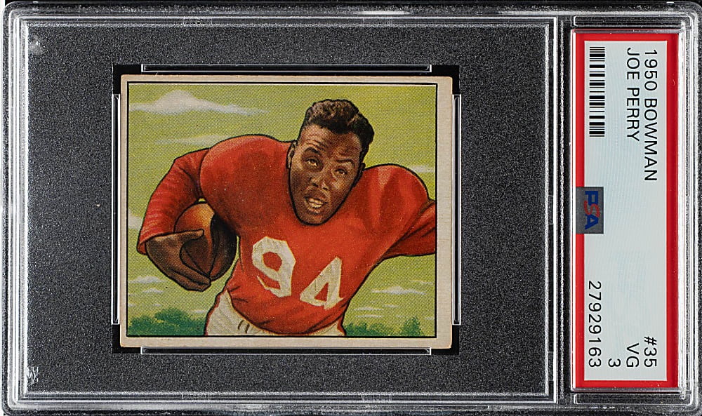 1950 Bowman Football #35 Joe Perry Rookie PSA VG 3