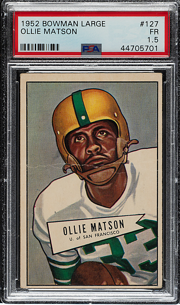 1952 Bowman Large Football #127 Ollie Matson Rookie PSA FAIR 1.5