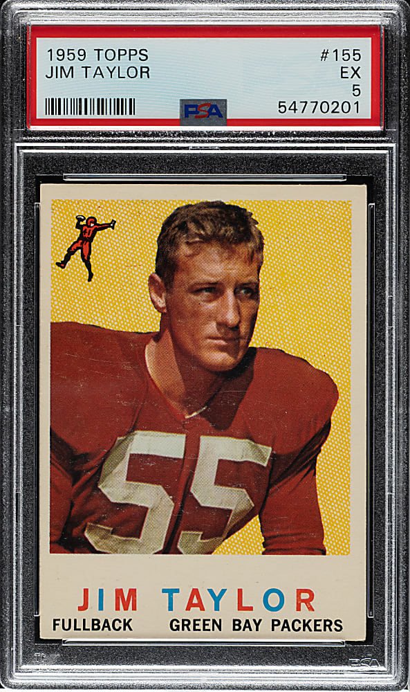 1959 Topps Football #155 Jim Taylor Rookie PSA EX 5