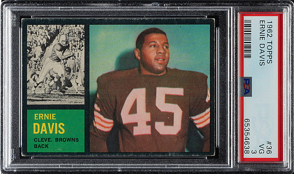 1962 Topps Football #36 Ernie Davis Rookie PSA VG 3