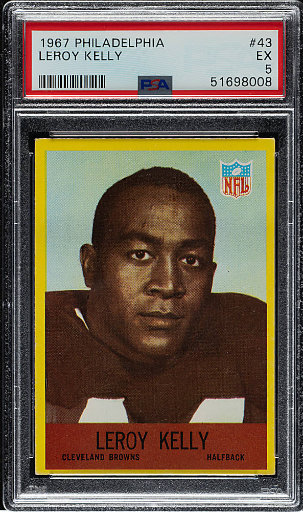 1967 Philadelphia Football #43 Leroy Kelly Rookie PSA EX 5
