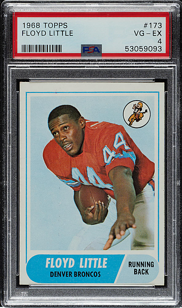 1968 Topps Football #173 Floyd Little Rookie PSA VG-EX 4