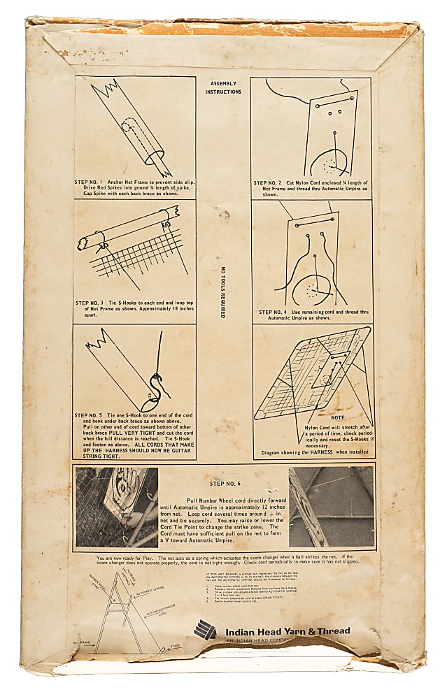 Circa 1965 Hank Aaron Endorsed "Pitch Back Automatic Umpire" Equipment in Original Packaging