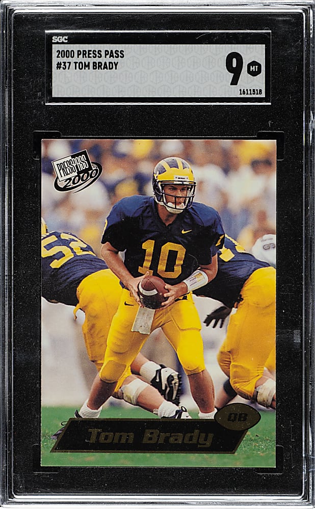 2000 Press Pass Torquers Football #37 Tom Brady Rookie SGC MINT 9