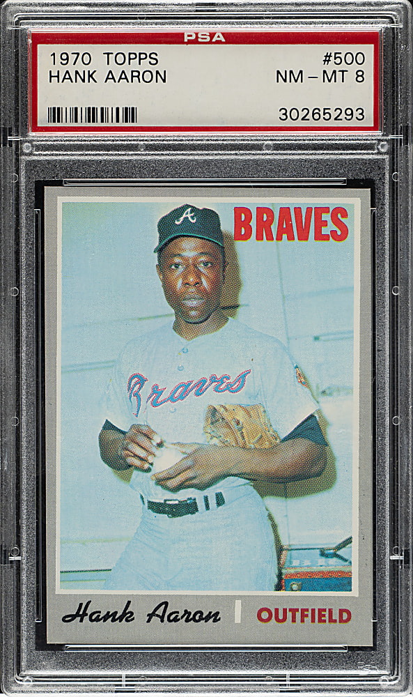1970 Topps #500 Hank Aaron PSA NM-MT 8