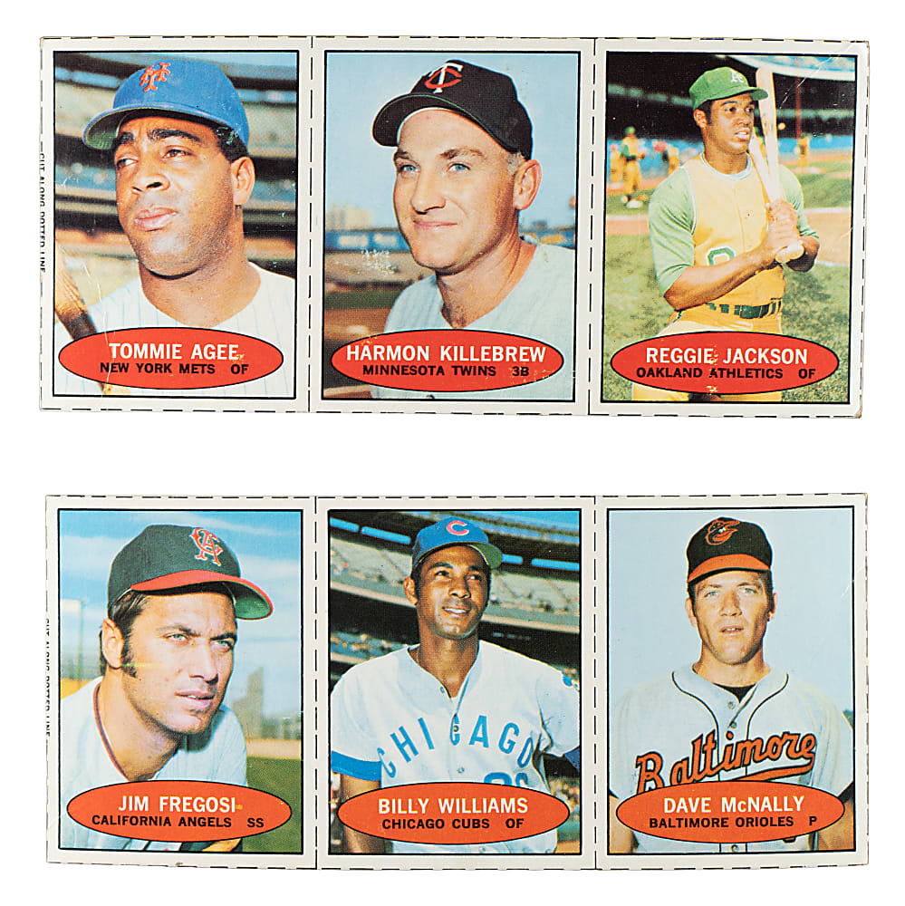 1971 Bazooka Unnumbered Panel Pair with Billy Williams, Harmon Killebrew, and Reggie Jackson