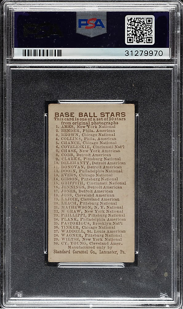 1910 E93 Standard Caramel Ty Cobb PSA EX 5