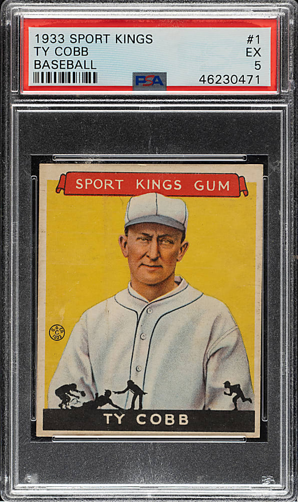 1933 R338 Sport Kings #1 Ty Cobb PSA EX 5