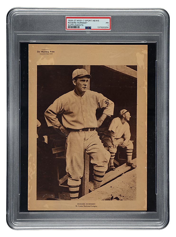 1926 M101-7 Sporting News Supplements Rogers Hornsby PSA POOR 1