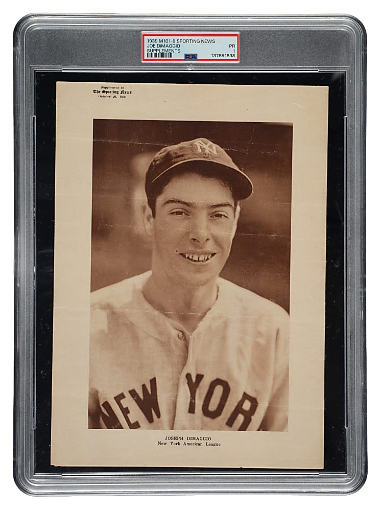 1939 M101-9 Sporting News Supplements Joe DiMaggio PSA POOR 1