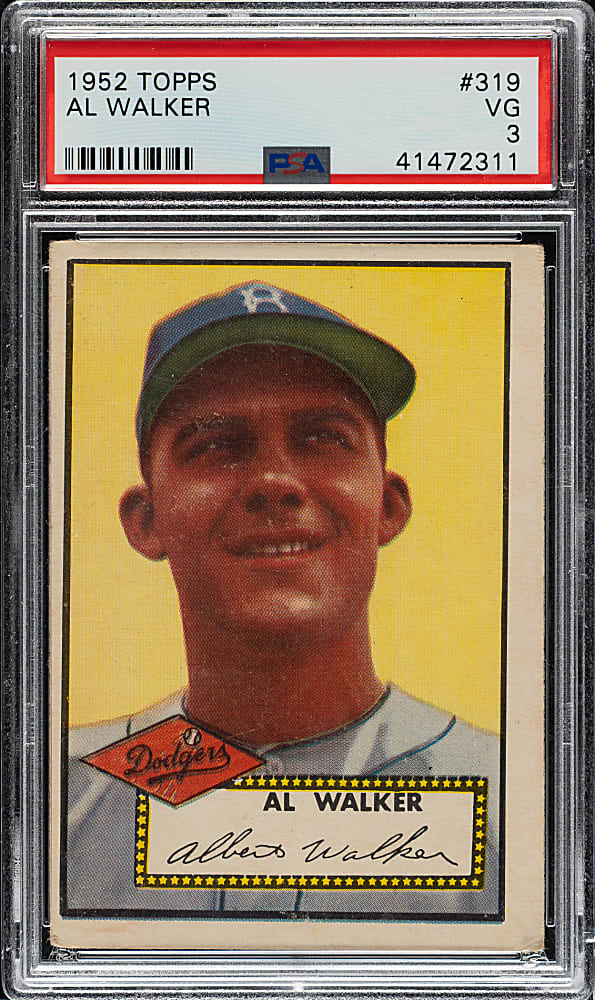 1952 Topps #319 Al Walker High Number PSA VG 3