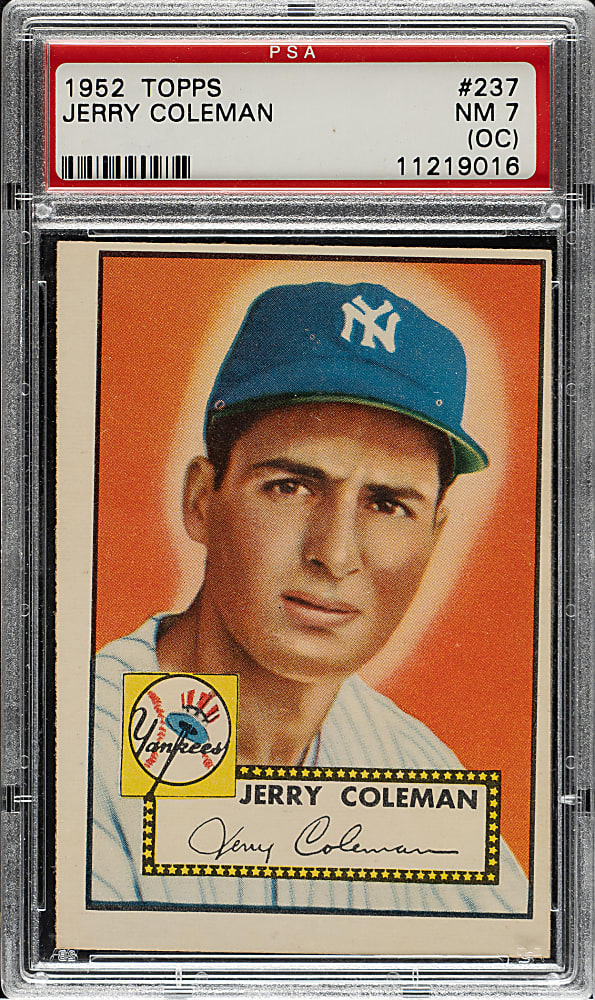 1952 Topps #237 Jerry Coleman PSA NM 7 (OC)