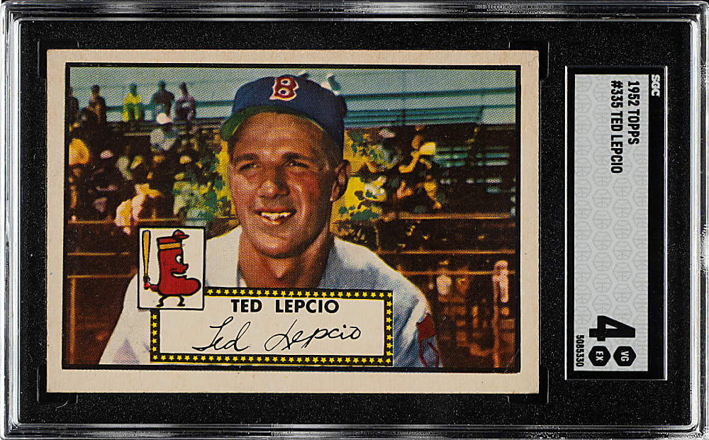 1952 Topps #335 Ted Lepcio High Number SGC VG/EX 4