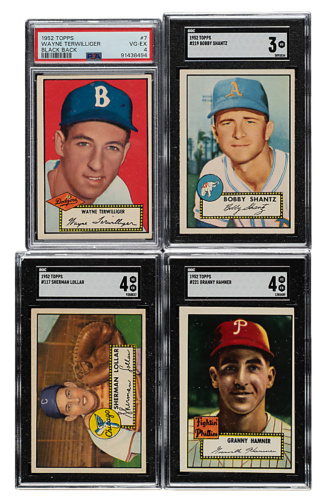 1952 Topps Low-Number PSA- and SGC-Graded Collection (16)