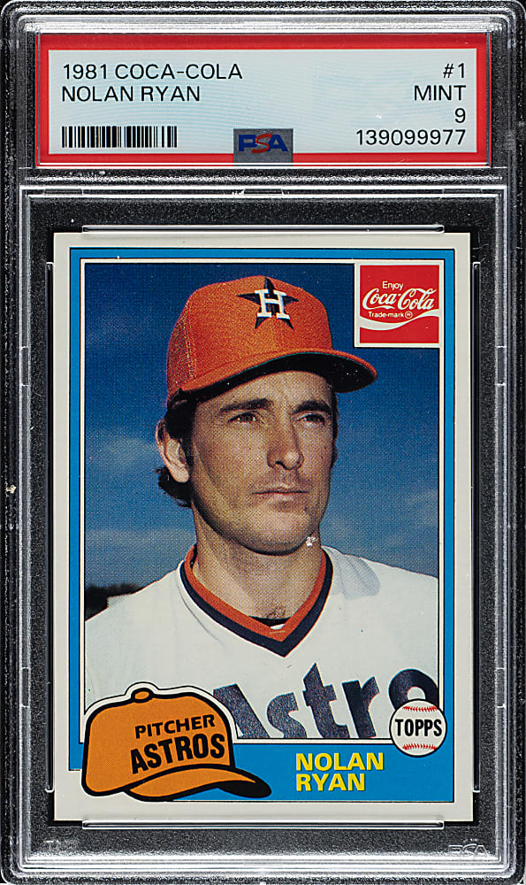 1981 Topps Coca-Cola #1 Nolan Ryan PSA MINT 9