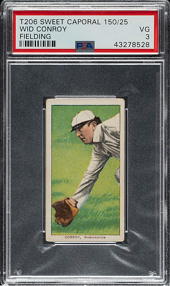 1909-1911 T206 White Border Wid Conroy Fielding PSA VG 3