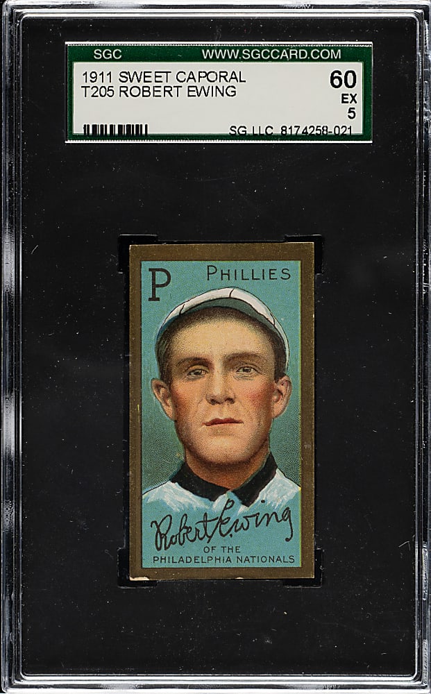 1911 T205 Gold Border Robert Ewing SGC EX 60