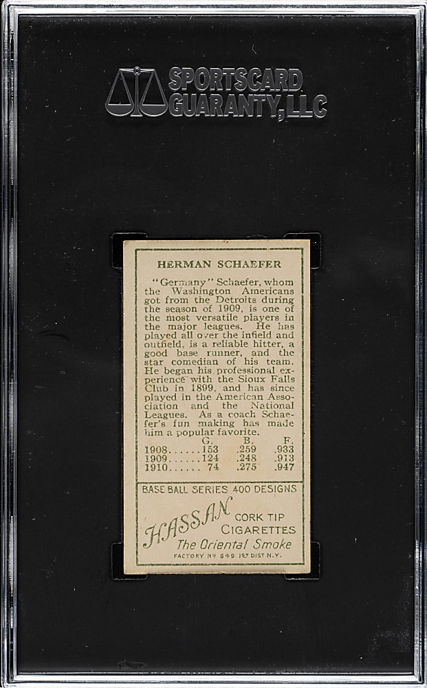 1911 T205 Gold Border Germany Schaefer SGC EX/NM+ 6.5