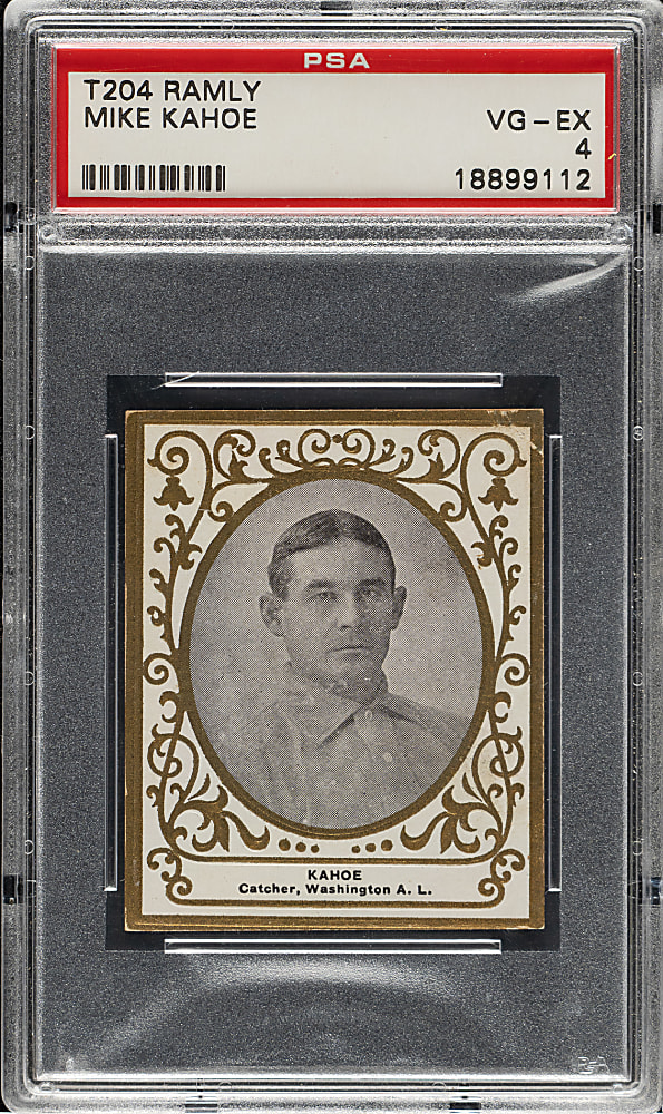 1909 T204 Ramly Tobacco Mike Kahoe PSA VG-EX 4