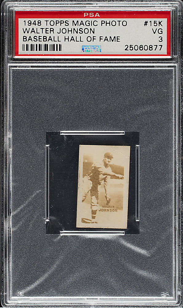1948 Topps Magic Photos #15K Walter Johnson PSA VG 3