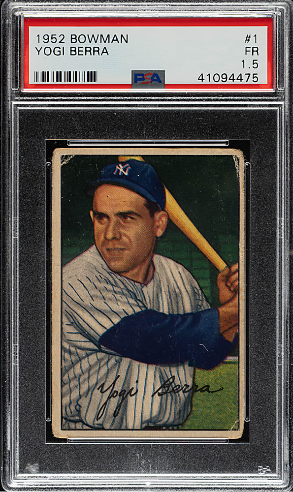 1952 Bowman #1 Yogi Berra PSA FAIR 1.5