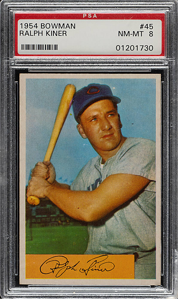 1954 Bowman #45 Ralph Kiner PSA NM-MT 8