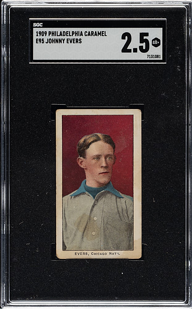 1909 E95 Philadelphia Caramel Johnny Evers SGC GOOD+ 2.5