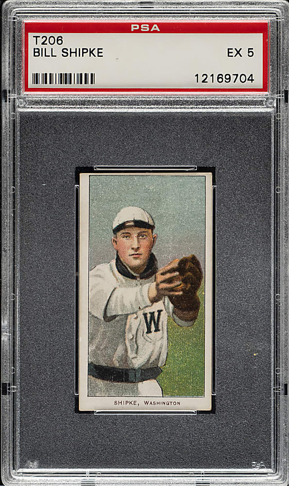 1909-1911 T206 White Border Bill Shipke PSA EX 5
