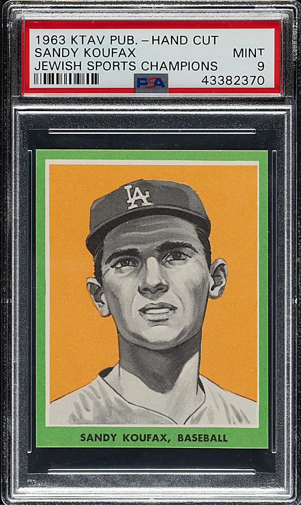 1963 KTAV Publishing Jewish Sports Champions Sandy Koufax PSA MINT 9