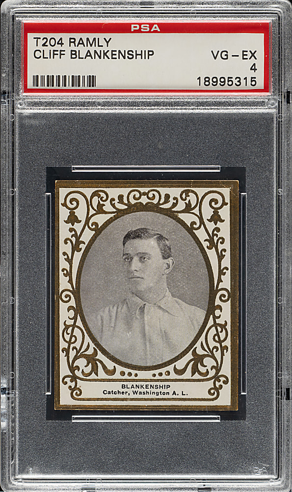 1909 T204 Ramly Tobacco Cliff Blankenship PSA VG-EX 4