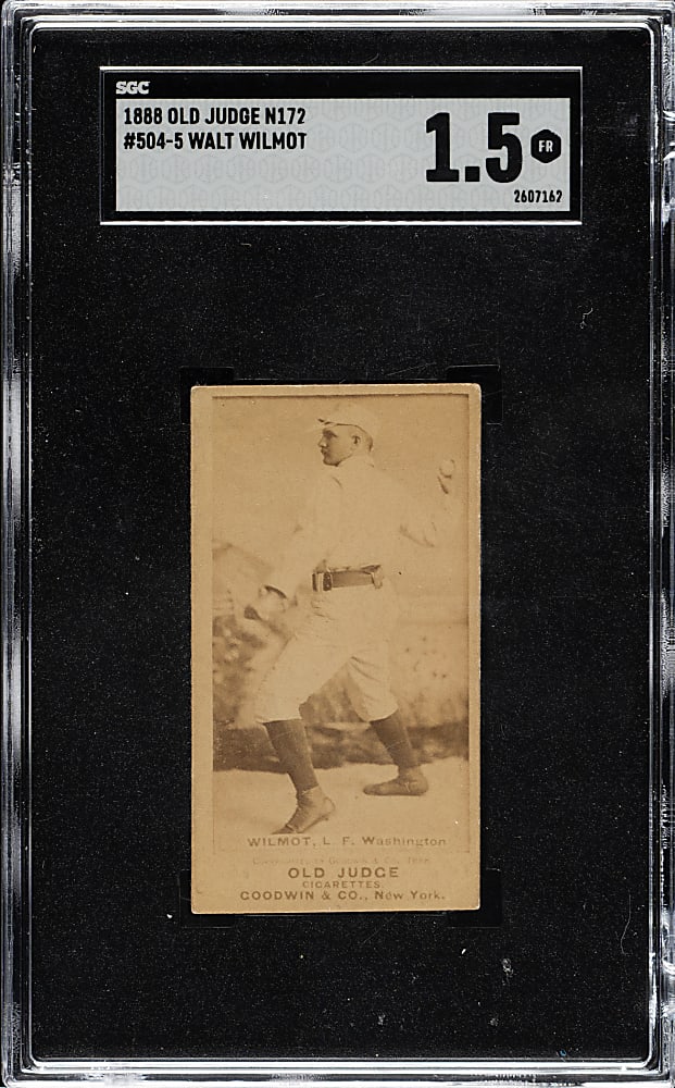 1888 N172 Old Judge Walt Wilmot SGC FAIR 1.5