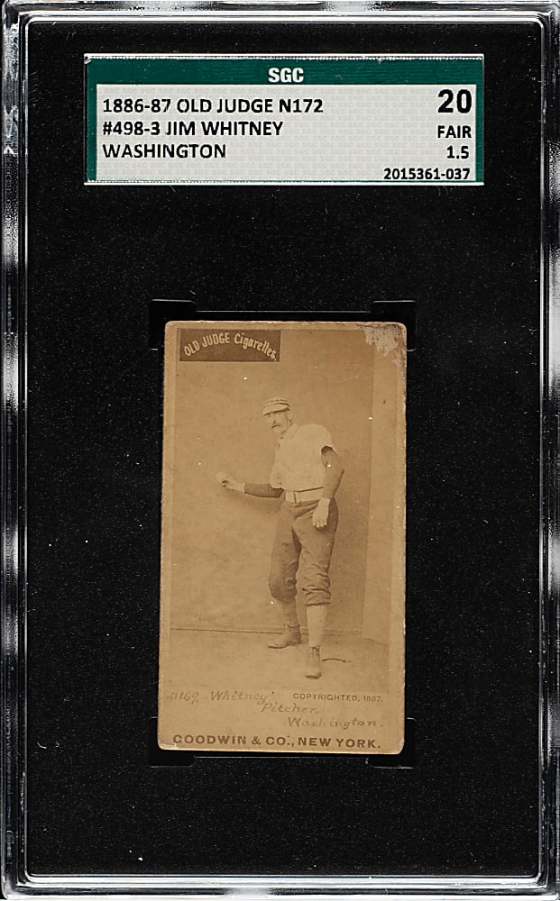 1887 N172 Old Judge Jim Whitney SGC FAIR 20