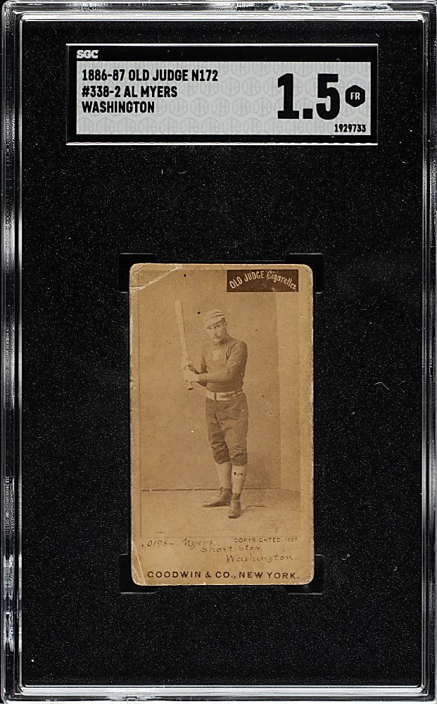 1887 N172 Old Judge Al Myers SGC FAIR 1.5