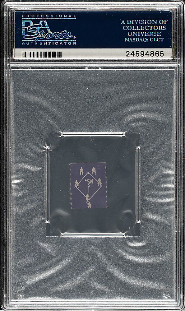 1950 R423 Strip Card #54 Walter Johnson Purple Back PSA NM-MT 8