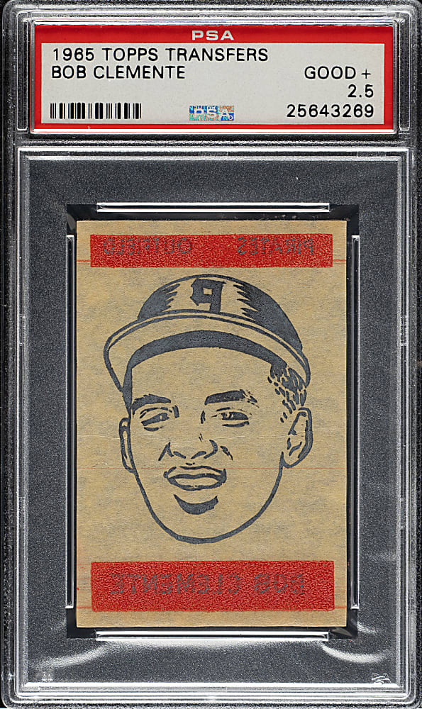 1965 Topps Transfers Roberto Clemente PSA GOOD+ 2.5