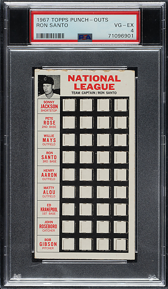1967 Topps "Punch-Outs" Ron Santo PSA VG-EX 4