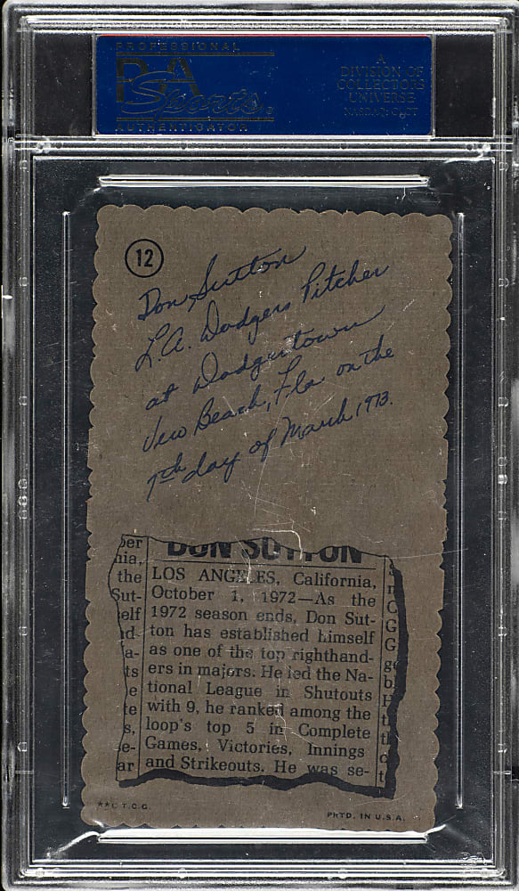 1974 Topps Deckle Edge #12 Don Sutton PSA MINT 9
