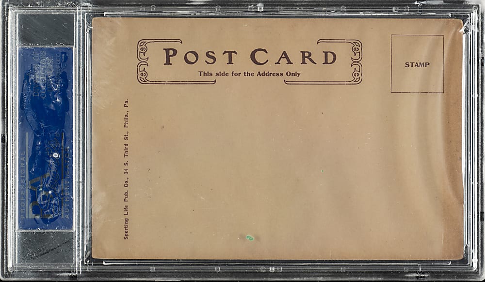 1906-1907 Sporting Life Washington Senators Team Composite Postcard PSA VG-EX 4