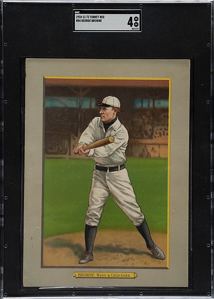 1911 T3 Turkey Red #84 George Browne SGC VG/EX 4