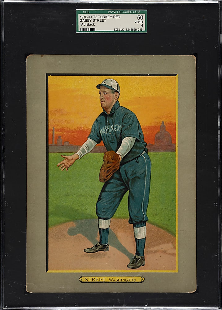 1911 T3 Turkey Red #120 Gabby Street SGC VG/EX 50 - Advertising Back