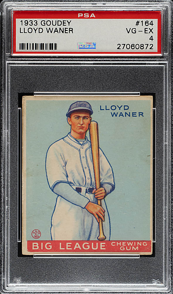 1933 R319 Goudey #164 Lloyd Waner PSA VG-EX 4
