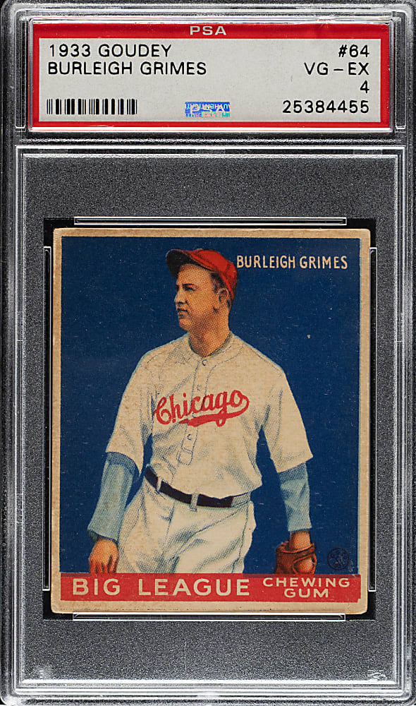 1933 R319 Goudey #64 Burleigh Grimes PSA VG-EX 4